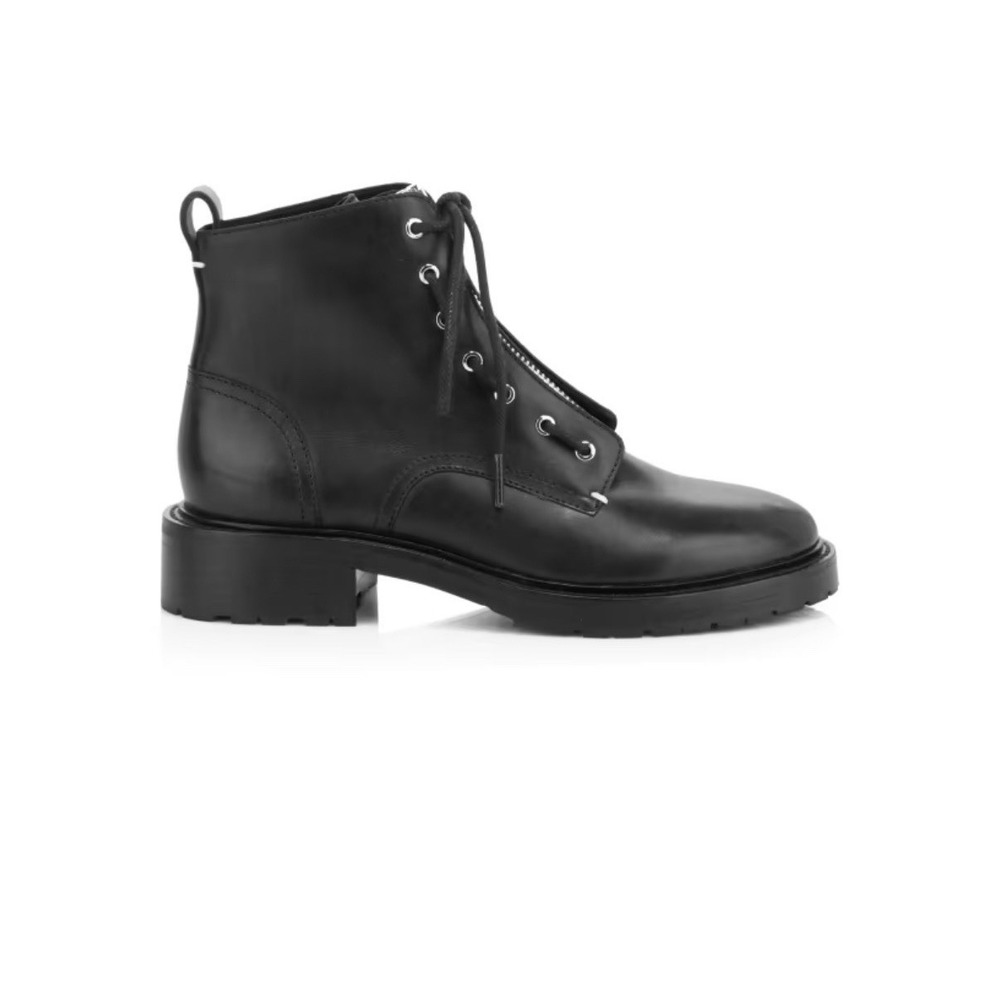 RAG & BONE Womens Cannon Combat Zipper Boots Black Leather Size 40 (9.5) $595 - Picture 10 of 10